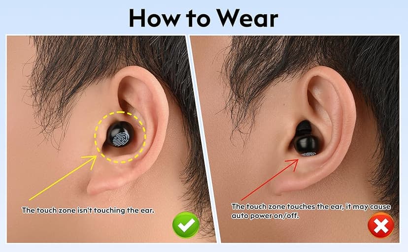 Invisible Mini Sleep Earbuds Wireless Bluetooth, Ultra-Light Comfort Fit Sleep Headphones for Side Sleepers, Unique Tumbler Portable Charging Case, Soft In-Ear Ear Plugs for Sleeping Small Ears Gym