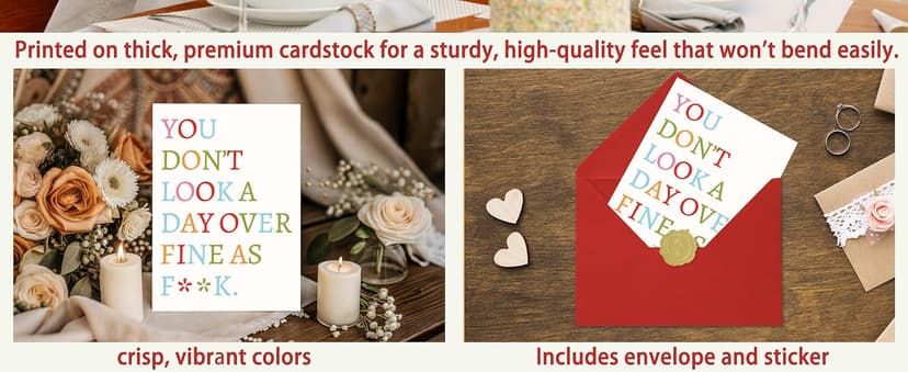 Playful Couple Birthday Gift Idea for Him Her Women Men,Thick Paper With Red Envelope,Blank Inside for Personal Message Funny Birthday Card Gift for Wife Husband Boyfriend Girlfriend B0GYDZPH7K