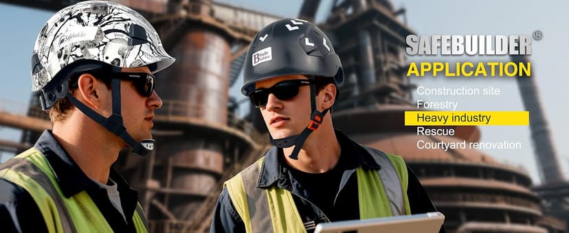 Construction Safety Helmet ABS Hard Hat Adjustable Ventilation System Hardhats Industrial Work Head Protection for Men Certified ANSI/ISEA Z89.1