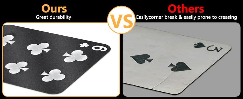 BIERDORF Diamond Waterproof Black Playing Cards, Poker Cards, HD, Deck of Cards (Black)