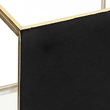 JUXYES JUXYES Clear Glass Watch Display Case with 3 Slots, Luxury Brass Glass Watch Organizer Holder Stand with White Watch Pillow, Modern Transparent Watch Collection Box for Men and Women, Gold