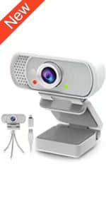 ToLuLu 1080P Webcam with Microphone, HD Webcam Web Camera with Tripod Stand, Widescreen USB Computer Camera, Streaming Mic Web cam for Online Calling/Conferencing,Facetime/YouTube Desktop Laptop PC