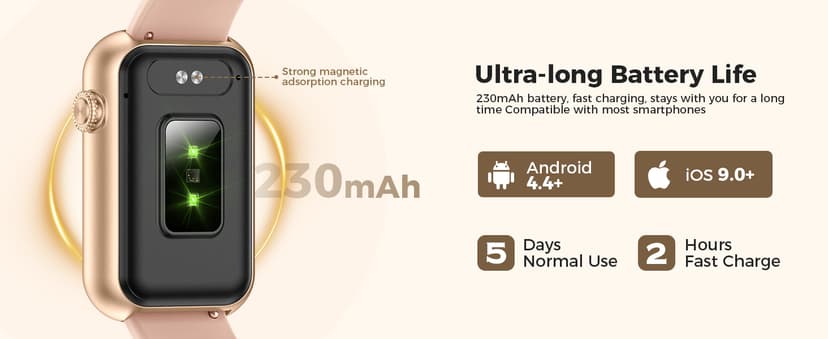Smart Watch Fitness Tracker (Answer/Make Call), 24/7 Heart Rate Spo2 Blood Pressure Monitor Sleep Tracker, 114 Sports Modes Pedometer Calorie Step Tracker, Waterproof Activity Tracker for Women