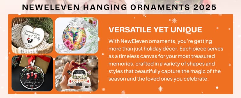 NewEleven Neighbor Gift - Thank You Gifts, Gifts for Neighbors and Friends, Men, Women - Cute Neighbor Ornament for Friend, Neighborhood - Christmas Ornament