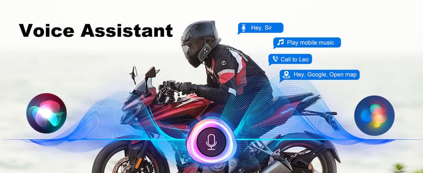 EJEAS V6 Pro Motorcycle Bluetooth Headset, Upgraded 2 Riders Intercom Helmet Communication System with Auto-Answering Call and Noise Reduction for Motorcycling Skiing and Climbing (2 Pack)
