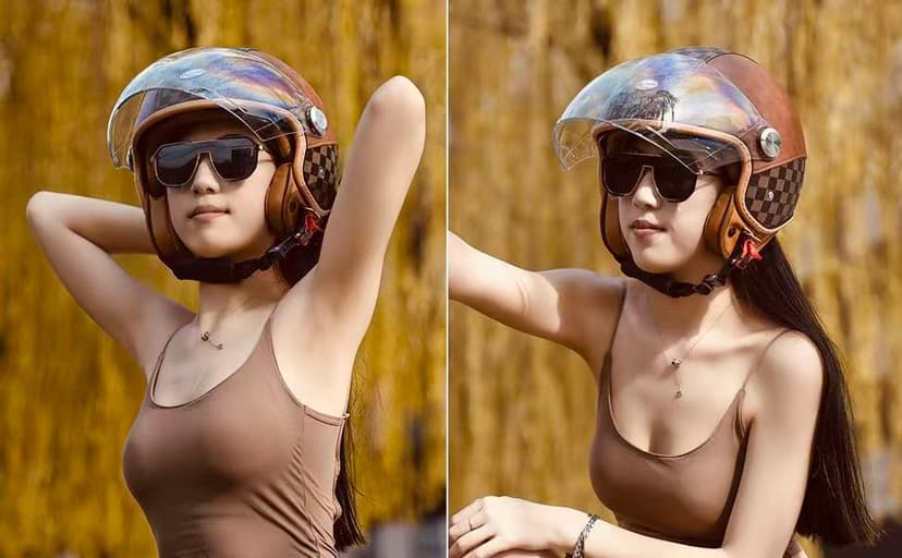 Dual Visor 3/4 Open Face Motorcycle Helmet for Men & Women, DOT Approved Unisex Retro Half Helmet,Motorbike Casco for Moped Cruiser Bobber and Chopper