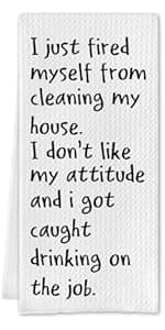 Christmas Wine Kitchen Towels - Hand, Dish, and Tea Towels for Wine Lovers - Funny Gift for Women - 16 X 24