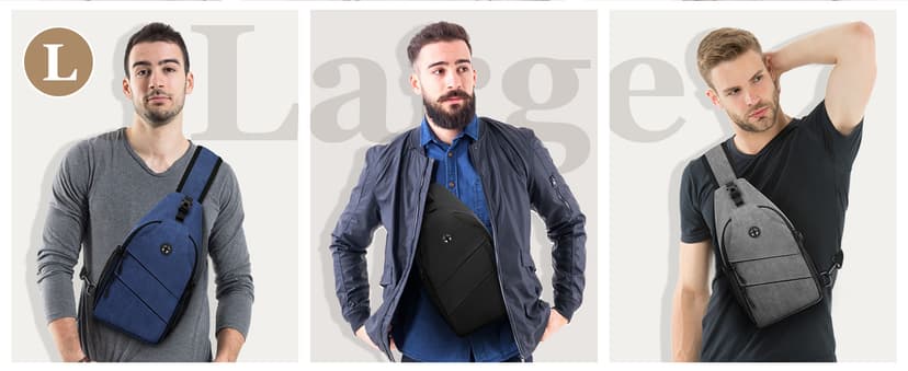 Pritent Crossbody Bags for Women Men Trendy Sling Bag Backpack Casual Chest Bag with Convertible Shoulder Strap