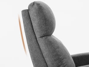 Sweetcrispy Massage Recliner Chair for Adults, Adjustable Home Theater Seating with Lumbar Support for Living Room, Modern Fabric Reclining, Grey
