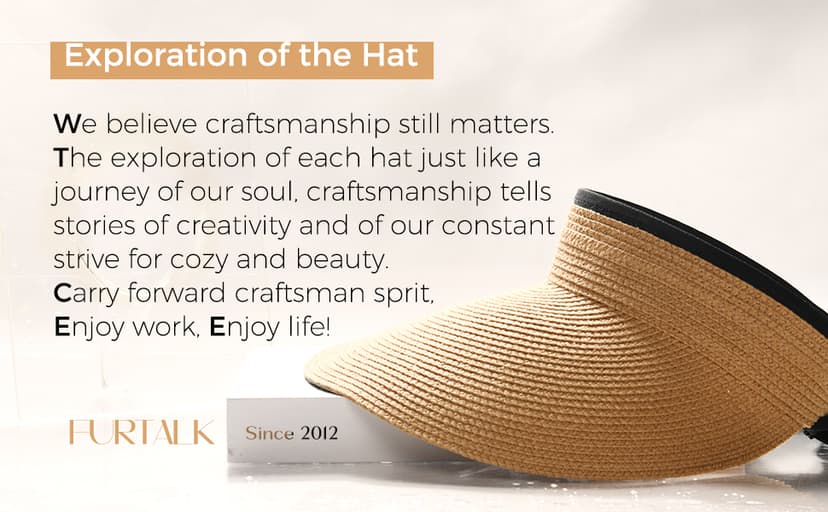 FURTALK Womens Sun Visor Hat Straw Sun Visors for Women Summer Packable Ponytail Beach Hats for Women Travel UPF 80+