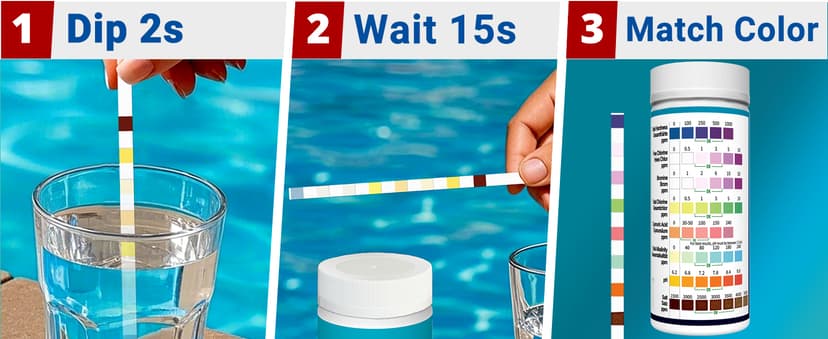 All-New 2026 8-in-1 Pool Test Strips -150 CT Pool Salt Test Strips | Salt Water Pool Testing Kit for Salt Water Pools, in & Above-Ground Pools, Hot Tubs&Spas| Quick&Accurate Testing Chlorine,pH,Salt