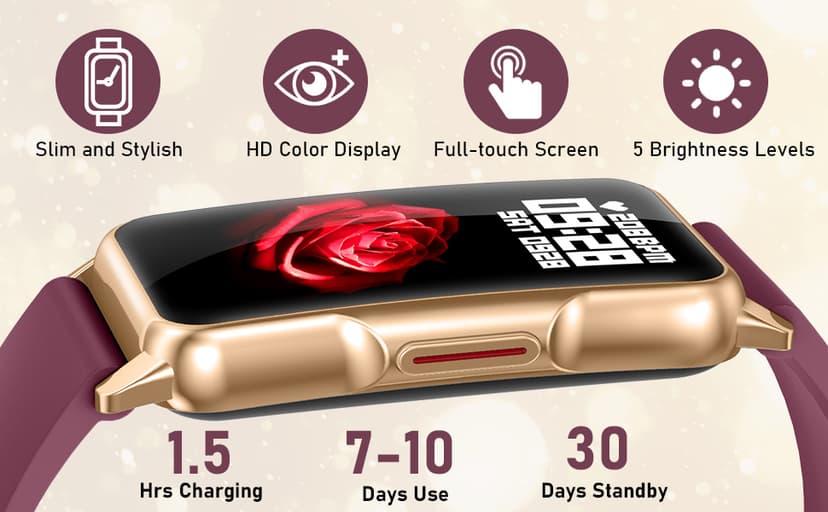 Smart Watch Health Fitness Tracker with 24/7 Heart Rate, Blood Oxygen Blood Pressure Sleep Monitor, 115 Sports Modes, Step Calorie Counter Pedometer IP68 Waterproof for Android and iPhone Women Men