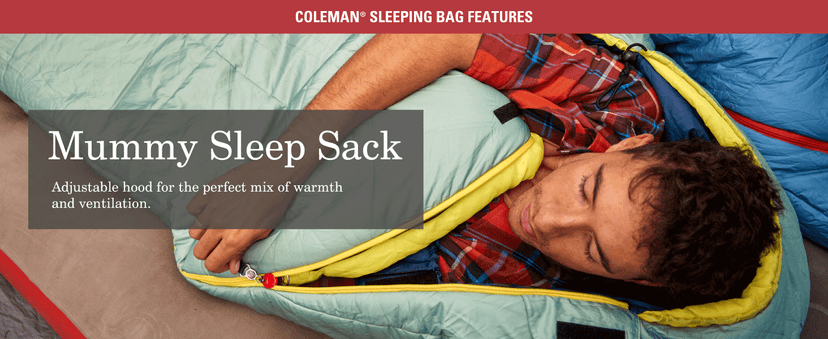 Coleman Heritage Big & Tall 10°F Flannel Sleeping Bag, XL Sleeping Bag Fits Adults up to 6ft 7in Tall, Machine Washable, Great for Camping, Hunting, Guests, & More