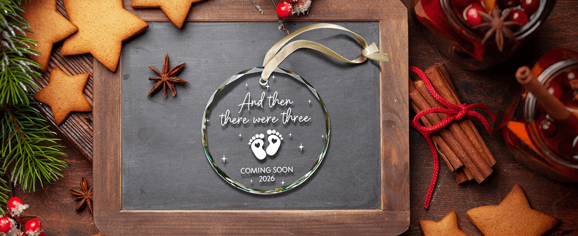 Gifts for Expecting Parents - Expecting Parents to Be Unique Gifts - Baby Pregnancy Announcement Gift Ideas for Husband, Family - Baby Ornament 2026 - Baby Pregnancy Announcement - Glass Ornament
