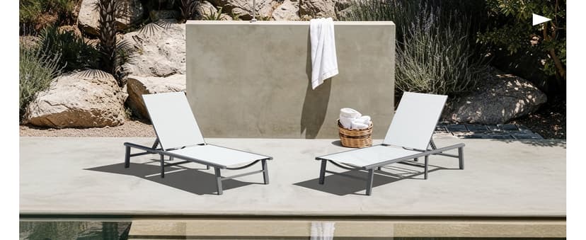 Ciokea Foldable Outdoor Lounge Chair, No Assembly Patio Chaise Lounge Outdoor with 5-Positions, Aluminum Pool Lounge Chair with Portable Design for Pool, Beach, Deck, Backyard, Khaki