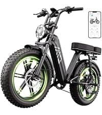 TST Electric Bike for Adults 1500W Peak 20" Fat Tire All-Terrain E-Bike 60/110 Miles 28 MPH Electric Dirt Bike - 48V 15/25 AH Battery Tested to UL 2849 Powered Electric Bicycle