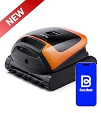 Beatbot iSkim Cordless Robotic Pool Skimmer with 9L Filter Basket, 24/7 Cleaning Solar Powered, 10000mAh Battery, 28-Hour Runtime, Auto Return, Smart Obstacle Avoidance, APP Control -Navy Blue