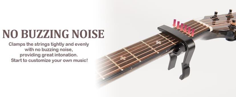 Guitar Capo 2 Pack Black Capo Guitar Clamp for Acoustic Electric Bass Guitar Ukulele