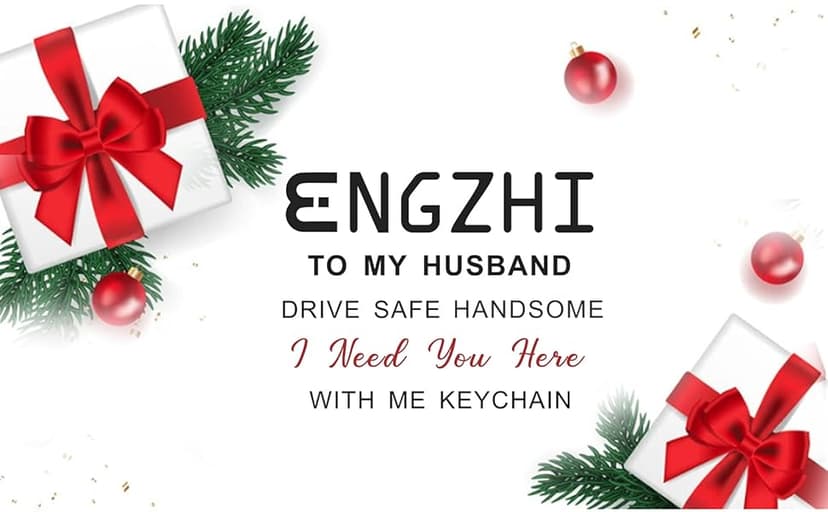 ENGZHI Love My Husband Keychain - Husband Birthday Gift Ideas - Mens Christmas Anniversary Keychain Gifts for Him, Valentines