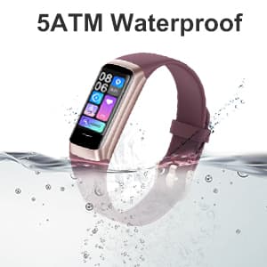 Fitness Tracker with Step Counter/Calories/Stopwatch, Activity Tracker, Health Tracker with Heart Rate Monitor, Sleep Tracker,1.10''AMOLED Touch Color Screen, Pedometer Watch for Women Men