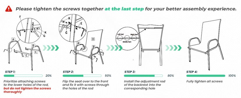JEAREY Patio Dining Chairs Set of 4, Outdoor Stackable Dining Furniture Set, All Weather Dining Set for Lawn, Garden, Backyard, Poolside, Brown
