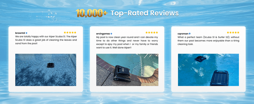 (2025 Upgrade) Aiper Scuba S1 Robotic Pool Cleaner, Wall & Waterline Cleaning, Double Filtration, Extended 180-Min Battery Life, Smart Navigation, App Support, OTA Upgrade
