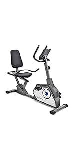 Marcy Recumbent Exercise Bike with Adjustable Seat and 8 Resistance Levels, 300 Pound Capacity NS-1201R