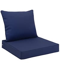 Favoyard Outdoor Seat Cushion Set 24 x 24 Inch Waterproof & Fade Resistant Patio Furniture Cushions with Removable Cover Deep Seat & Back Cushion with Tie Straps for Chair Sofa Couch