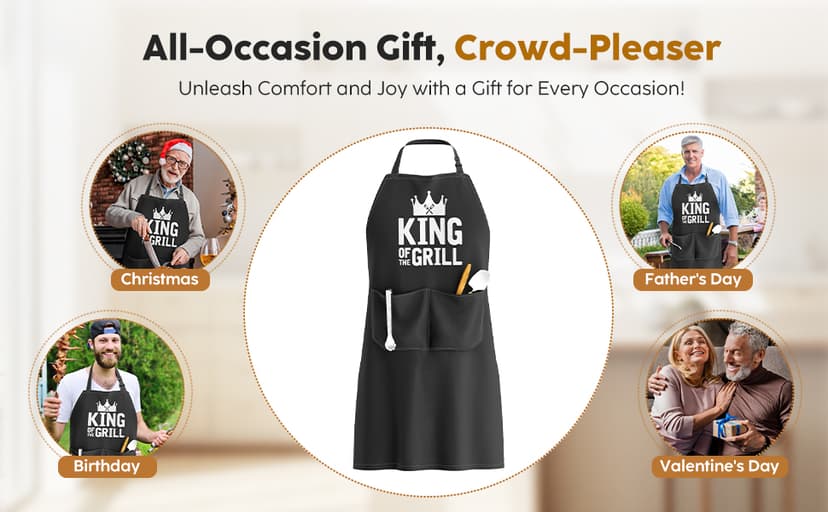 JDNFYGX Gifts for Men Dad Husband Boyfriend Brother, Funny Gifts for Him - Fathers Day, Birthday, Valentines Day, Grilling Gifts for Men, Cooking BBQ Grilling Aprons Gifts for Dad Him, Chef Gifts