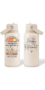 Happy Retirement Gifts for Coworker, Teachers, Nurse, Friends, Family - Every Sip Tastes Like It's Not My Problem Anymore Grifarny Retirement Gift for Woman 2026 - Retirement Tumbler Cup 20 oz B0GVDQD9N9