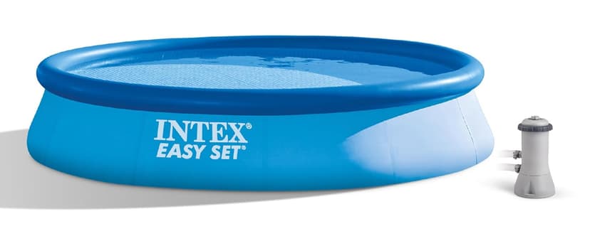 Intex 28141EH Easy Set Inflatable Swimming Pool Set: 13ft x 33in – Includes 530 GPH Cartridge Filter Pump – Puncture-Resistant Material – 1926 Gallon Capacity – 26in Water Depth
