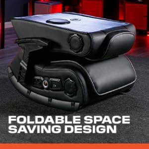 X Rocker Video Gaming Floor Rocker Chair, Built-in Audio, College Dorm Essentials for Guys and Girls, Bedroom, Foldable, Gifts for Gamers