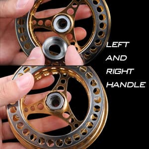 Sougayilang Fly Fishing Reel Large Arbor 2+1 BB with CNC-machined Aluminum Alloy Body and Spool in Fly Reel