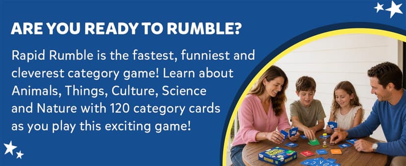 Skillmatics Rapid Rumble - Fast-Paced Board Game for Kids, Teens & Adults, Fun for Family Game Night & Educational Toy, Quick-Thinking Card Game, Gift for Ages 6, 7, 8, 9 & Up