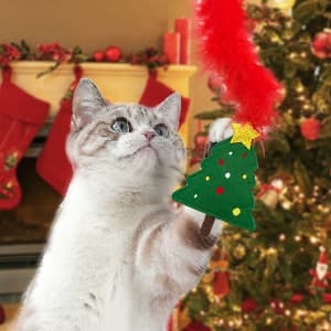 Cat Christmas Stocking, 10 Pack Gifts for Christmas, Interactive Feather Toy with Catnip, Cat Ball Toys, Crinkle Balls, Mice Toys for Indoor Cats & Kitten