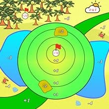 Battle Golf Chipping Game,Upgrade 80”x80” Large Chipping Mat,Play Outdoor Sticky Golf for Adults,Unique Multiplayer Indoor Outdoor Friends Family Yard Target Game