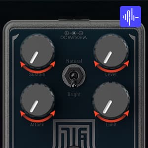 Donner Compressor Guitar Pedal, Lax Comp Compressor Pedal for Electric Guitar and Bass, Classic Peak Limiter Style Compressor with 2 Band EQ Boost Effect Pure Analog True Bypass