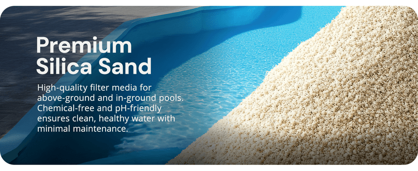 Aqua Joe Premium Pool & Spa Filter Sand, Natural Silica, 50 Lb Bag - Above Ground & Inground Swimming Pool System Accessory - Care, Cleaning & Maintenance, FLTSAND50