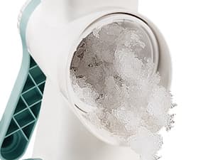 KEOUKE Rotary Ice Shaver Manual White - Stainless Steel Blade, Quick Labor-Saving Handle, Safe Stable Suction Base, Home Using Snow Cone Machine for All Ice Cubes