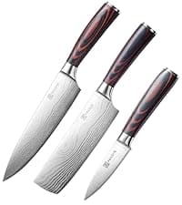 PAUDIN Nakiri Knife - 7" Razor Sharp Meat Cleaver and Vegetable Kitchen Knife, High Carbon Stainless Steel, Multipurpose Asian Chef Knife for Home and Kitchen with Ergonomic Handle