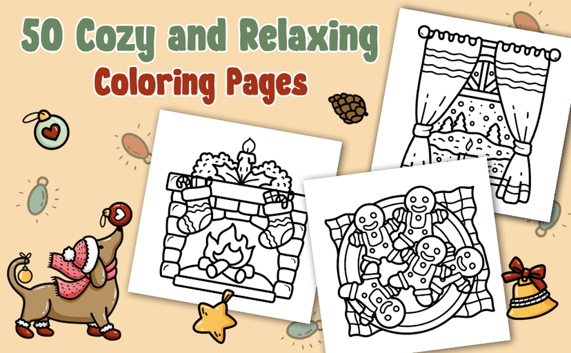 Cozy Girl Christmas Coloring Book: Bold and Easy Designs for Adults & Teens (Cozy Girl Series)