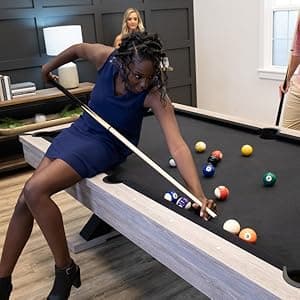 American Legend Billiard Table with Rustic Wood Finish