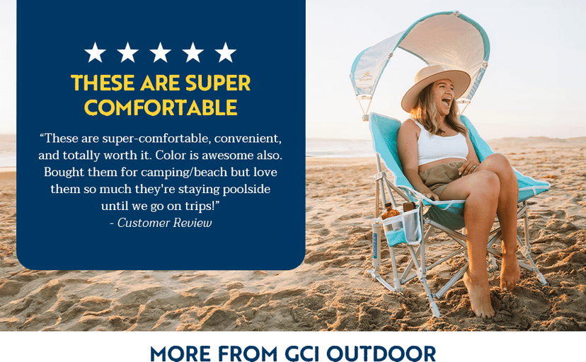 GCI Outdoor Waterside Pod Rocker Outdoor Rocking Chair with Sunshade Canopy