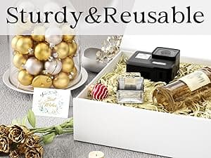 White Gift Box, 9.5x6x3'' Gift boxes for Presents with Lids Magnetic Closure Rectangle Collapsible for Bridesmaid Proposal Box, Wedding, Christmas, Halloween, Birthday Gift Packging