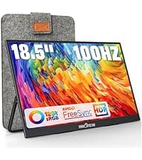 InnoView Portable Monitor 15.6" 1080P for Laptop with Protective Sleeve, Built-in 90° Adjustable Stand USB C HDMI Ultra-Slim Portable Laptop Monitor for MacBook Phone PS Xbox Switch