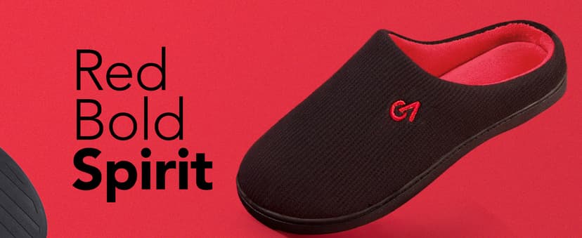 VeraCosy Men's Two-Tone Memory Foam House Slippers Indoor Outdoor Durable Rubber Sole