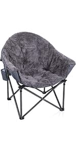 ALPHA CAMP Heavy Duty Canopy Camping Chair, 350 lbs Capacity Oversized Folding Chair with Adjustable Sunshade, Portable Sunshade Chair with Cup Holder for Beach, Fishing, Outdoor, Red