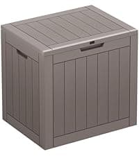 100 Gallon Outdoor Storage Box, Resin Deck Boxes Outdoor Waterproof For Patio Furniture, Garden Tools, Pool Supplies, Lockable And UV Resistant (Rattan Black)