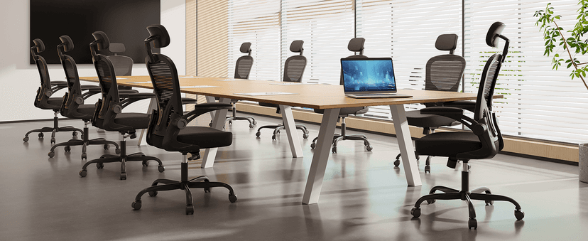 Office Chair Ergonomic Desk Chair, 330LBS Capacity, High Back Computer Chair for Long Hours Comfortable, Rolling Swivel Executive Task Chair for Home Office with Flip-up Armrests, Black