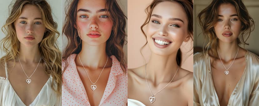 Moissanite Heart Necklaces for Women, 1-3 Carat Moissanite 925 Sterling Silver Necklace, Anniversary Present for Women, Birthday Gifts for Wife, Jewelry Gifts for Christmas, Valentine's Day